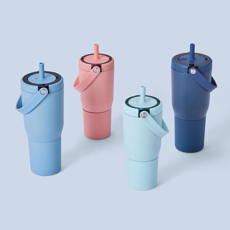 BrÃ¼Mate Resa 35oz 100% Leakproof Travel Tumbler w/Handle & Straw | Flexible SoftSip Straw | Silicone Sleeve for Durability | Stainless Steel | Cup Holder & Travel Friendly Water Bottle (Dark Aura) - Image 5